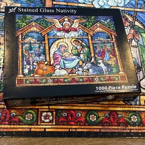 Stained Glass Nativity Puzzle - 1000 Pieces
